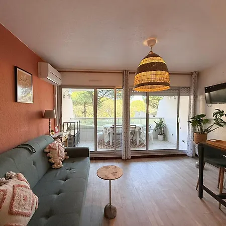 Daire Cosy Le Couchant 4 Pers - Clim, Balcon,piscine,plage 5 Min, Motte