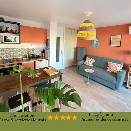 Cosy Le Couchant 4 Pers - Clim, Balcon,piscine,plage 5 Min, Motte Apartment *